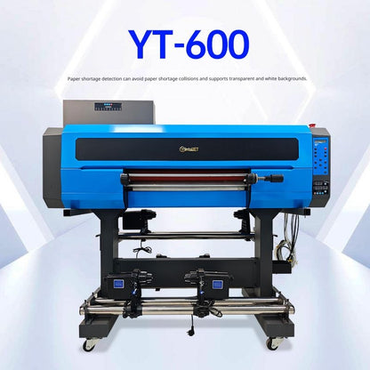 The popular 60 UV label printer from Yintai features two printing technologies, suitable for tea canisters, wine bottles, handicrafts, and more.