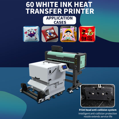 2 head A1 white ink hot stamping printer, heat transfer printing machine for clothes, DTF digital offset clothing T-shirt pattern printing machine