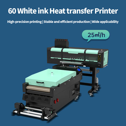 4 heads in stock 60cm dual head white ink hot stamping machine, clothing T-shirt pattern hot stamping transfer DTF white ink printer