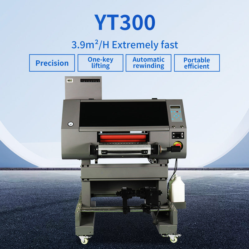 30 wide UV printer DTF, equipped with four Epson print nozzles, can print labels, stickers, signs, etc., suitable for any hard surface