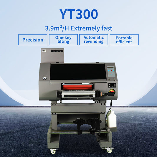 30 wide UV printer DTF, equipped with four Epson print nozzles, can print labels, stickers, signs, etc., suitable for any hard surface